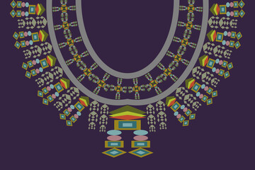 Ethnic collar fine art,unisex fashion design