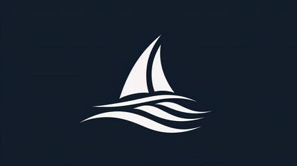 Elegant Sailing Logo Design on a Solid Background for Branding Purposes