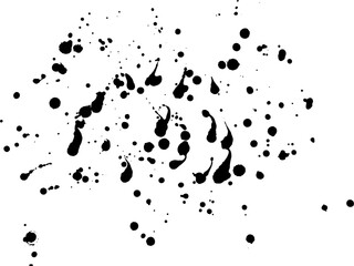 Ink splash. Ink brush strokes. Paint splatter background. Vector illustration. Vector drops-splash. Splatter Background. Black Ink Splats. Spray Paint Splatters.Blots and Splashes. Grunge Ink Stains.