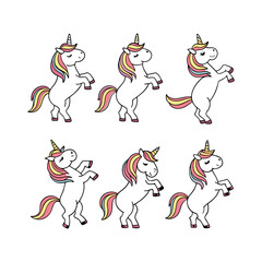 Majestic Unicorn Clip Art Isolated Vector Illustration