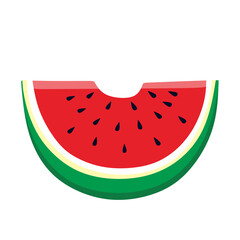 slice of watermelon. Summer fruit collection. Fruits watermelon. Vegetarian and ecology food. watermelon vector illustration.