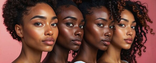 Obraz premium Close-up of women from various cultures symbolizing strength and inclusivity