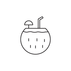 Obraz premium coconut drink icon with white background
