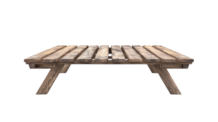 Rustic wooden table on black backdrop, ideal for food photography and displays