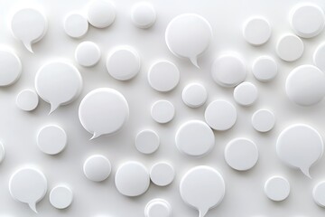 Abstract White Speech Bubble Pattern
