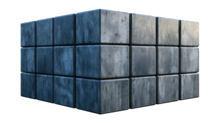 Textured concrete block, a closeup examination of gray surface detail and solid material composition