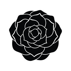   peony icon vector silhouette