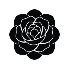   peony icon vector silhouette
