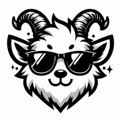 Obraz premium vector image of a goat, goat head mascot, goat, cool, style, vector, illustration, head goat