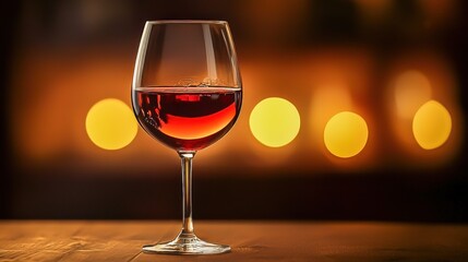 Dining Table with Wine and Wine Glass