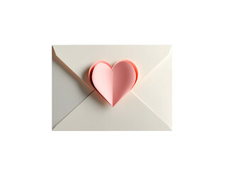 3d rendered red envelop with transparent background