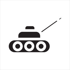 Fototapeta premium tank icon with white background icon vector