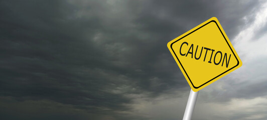 danger,caution,Hurricane Idalia warning sign against a powerful stormy background with copy space. Dirty and angled sign with cyclonic winds add to the drama.hurricane season sign on cloudy background