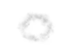 Black ring of smog cloud on isolated transparent special effect. Smoke cloud as ring, magic haze. Black smoke rings from cigarette, pipe or vape. Realistic circle of steam clouds of smoke. PNG.
