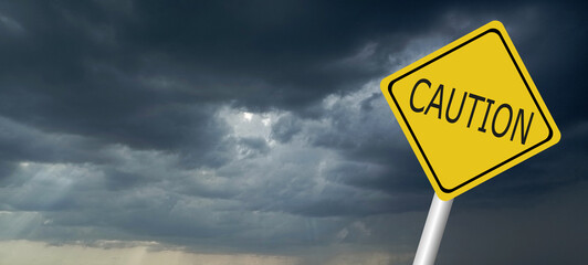 danger,caution,Hurricane Idalia warning sign against a powerful stormy background with copy space. Dirty and angled sign with cyclonic winds add to the drama.hurricane season sign on cloudy background