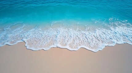 sandy beach ocean waves meet the shore, a travel destination offering relaxation and tropical beauty