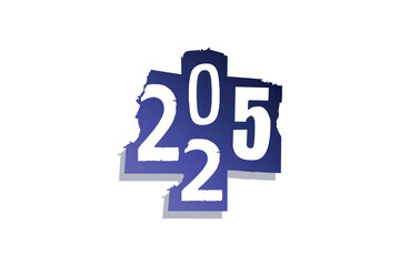 3D Happy New Year 2025 Design Template