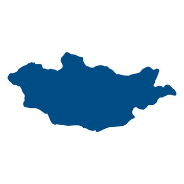 map of Mongolia blue icon