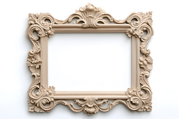 Frame mock up decorated with stucco in Renaissance and Baroque. Ornate Rococo Frame