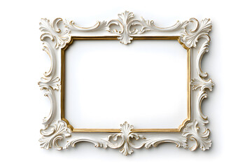 Frame mock up decorated with stucco in Renaissance and Baroque. Ornate Rococo Frame