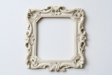 Frame mock up decorated with stucco in Renaissance and Baroque. Ornate Rococo Frame