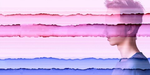 A glitch effect distorting a cyber world, revealing alternate data layers.