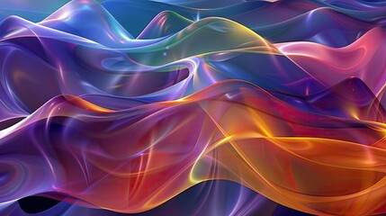 Dynamic waves of vibrant abstract colors