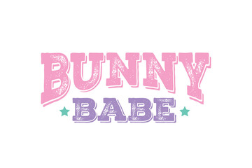 Easter Bunny Babe SVG T Shirt Design