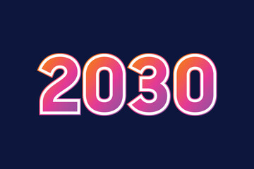 Happy New Year 2030 Design Template, Banner Design, Greeting Card design