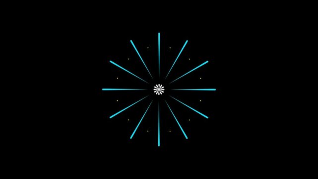 Shiny Firework Line and Circle Bursts with Geometric Explosions Fast-Paced Motion Graphics for After Effects