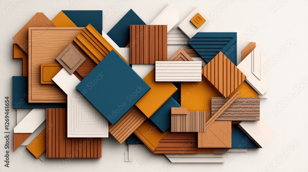 Poster abstract geometric triangle pattern background with various shapes in vibrant colors and designs on 