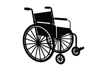 Fototapeta na wymiar Silhouette of a wheel chair vector illustration.eps