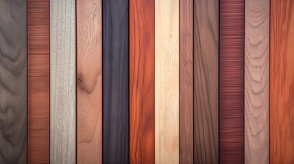 Diverse Color and Grain Vertical Wood Texture for Elegant Ambiance,多様な色と木目が織りなすエレガントな縦木製テクスチャ.Generative AI