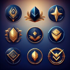 set of logos, icons, suitable for companies, prints, goods, company identity
