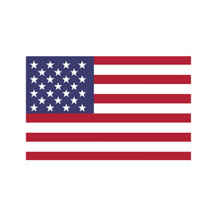 american flag on white background