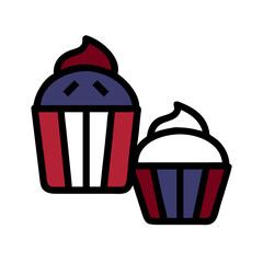 cupcake vector illustration 4th of july