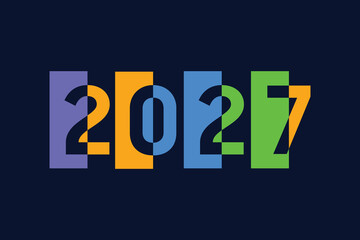 Happy New Year 2027 Design Template, Banner Design, Greeting Card design