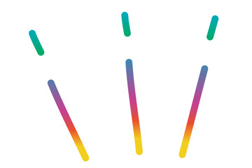 カラフルな三角矢印などのあしらい09