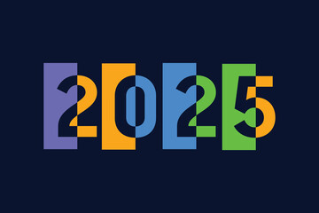Happy New Year 2025 Design Template, Banner Design, Greeting Card design