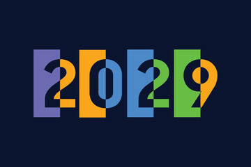 Happy New Year 2029 Design Template, Banner Design, Greeting Card design