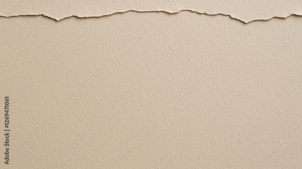 Poster Textured beige background with a torn edge, creating a soft and natural look.