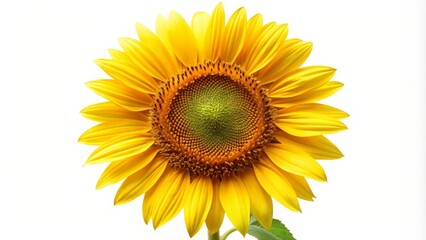 Fototapeta premium Sunflower on White Background
