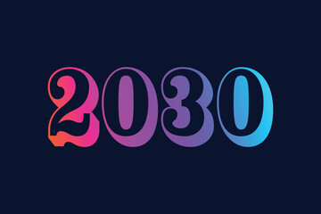 Modern Gradient Happy New Year 2030 Design Template