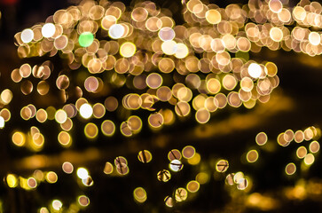 Defocused street Christmas lights