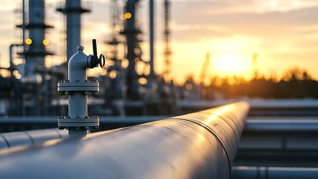 Natural Gas Plant with Expansive Pipelines in Industrial Setting