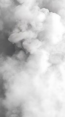 A Wisping Vapor Cloud Swirls and Drifts in a Moody, Abstract Grey Composition.