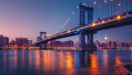 Fototapeta premium Manhattan Bridge at Twilight