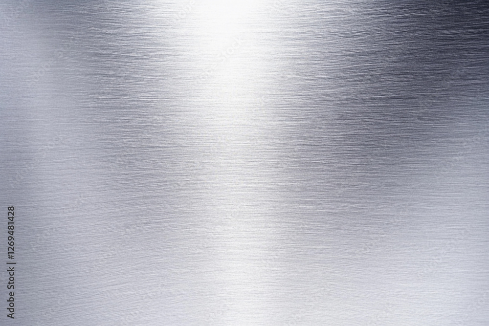 Poster shiny silver metal surface with brushed texture patterns