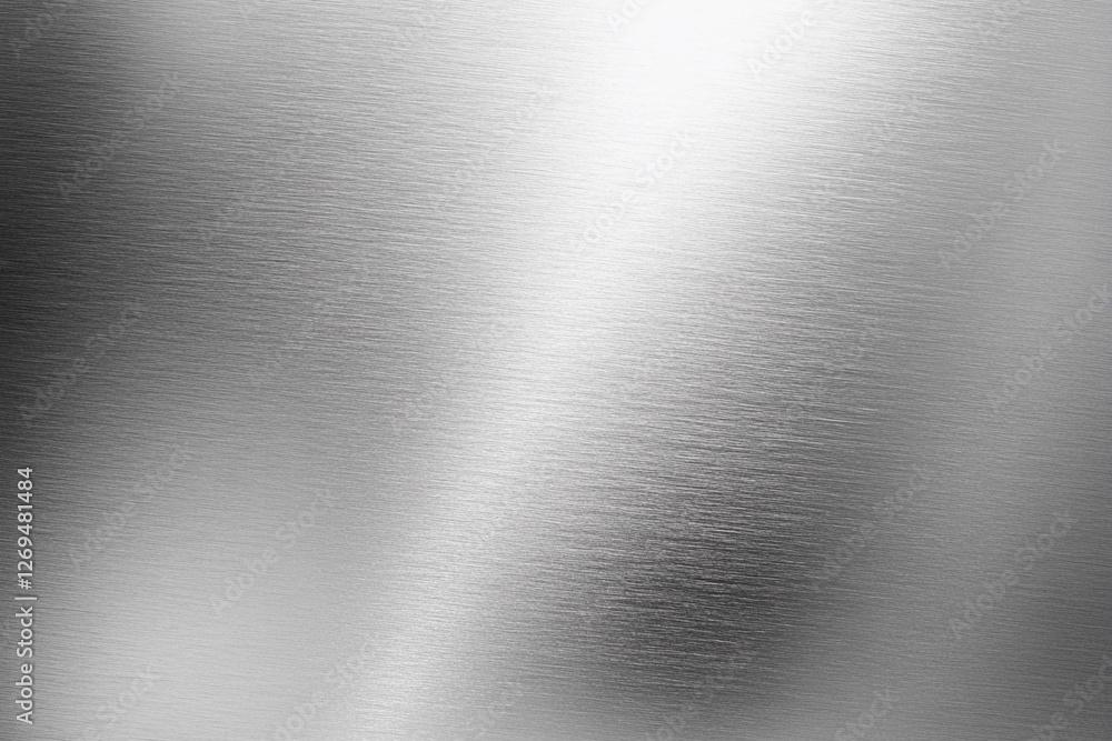 Poster shiny metallic surface with brushed texture and reflections