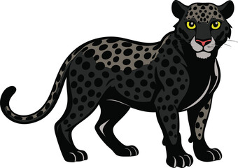 cheetah in black colour.eps